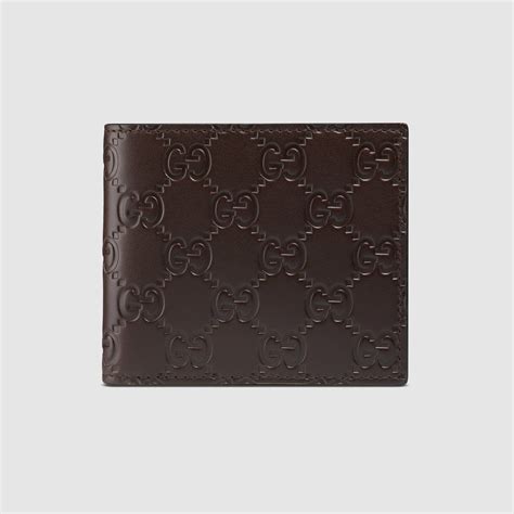 gucci micro signature brown wallet mens|Gucci signature wallet women's.